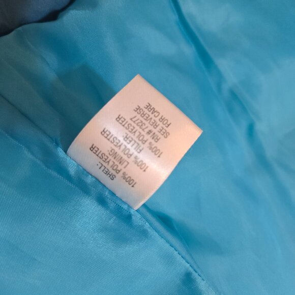 ❄️Sonoma Jacket Puffer Vest Women's Teal Blue Pockets, Full Zip Large - Picture 6 of 7